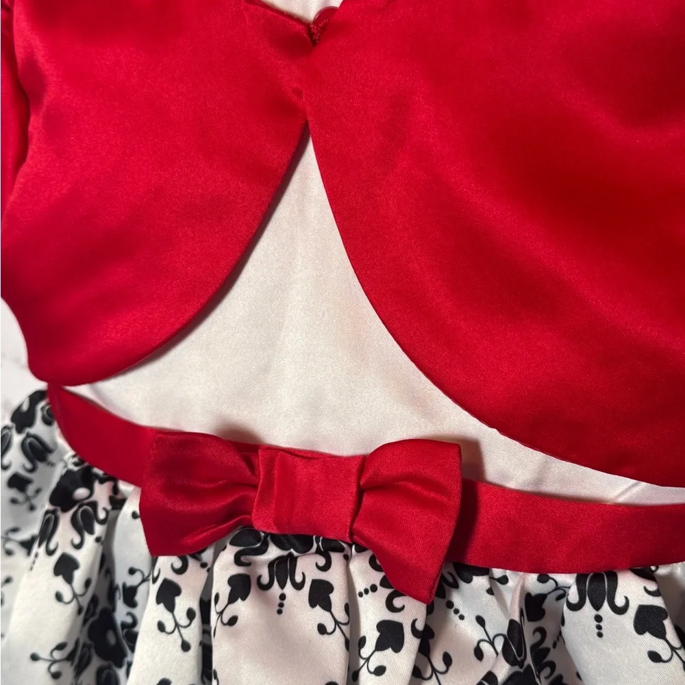 Penelope Mack Red Baby girls Christmas party dress sz 18 months red black‎ white